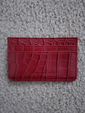 Croc-Embossed Card Holder Wallet